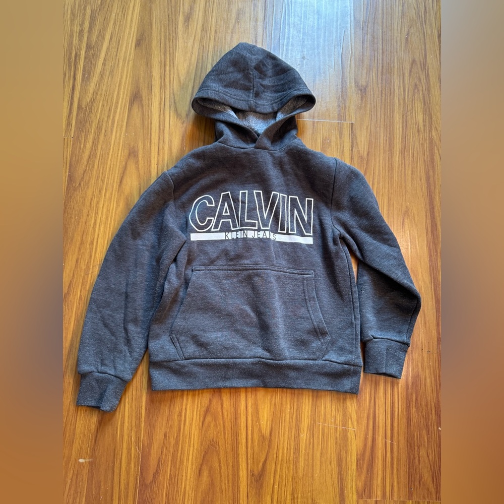 Calvin Klein Charcoal Hoodie size small boys